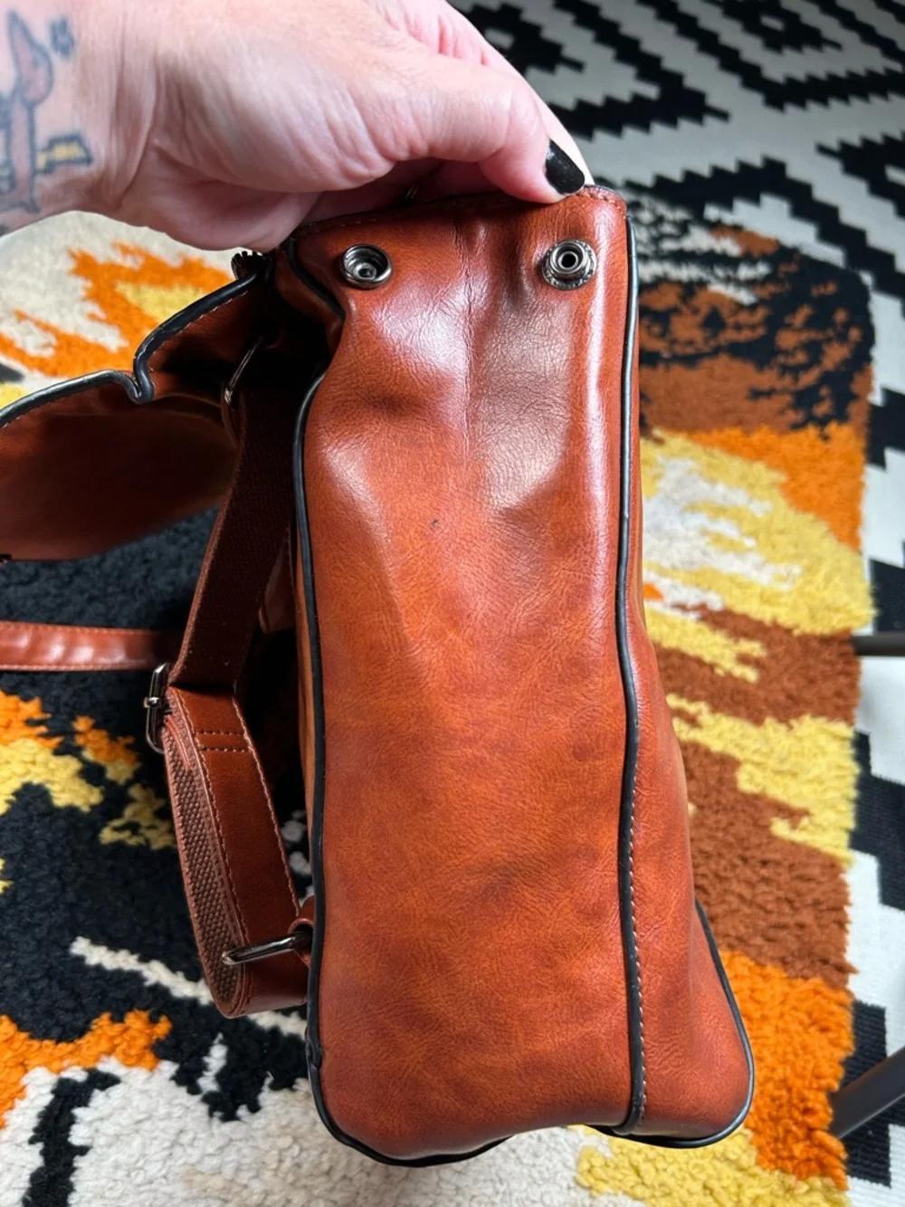 WINK KANGAROO, faux leather backpack!!